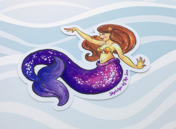 Violet Mermaid Sticker ST822