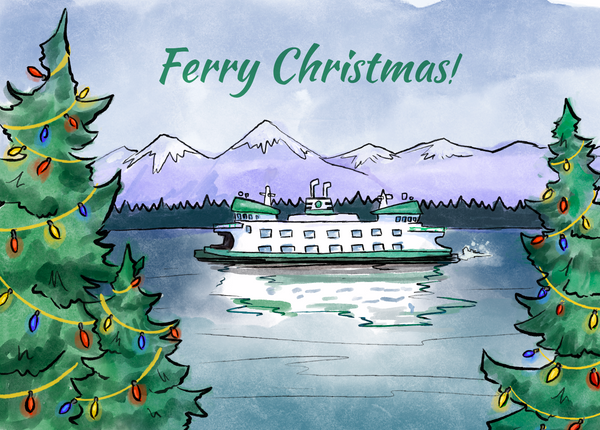 Ferry Christmas Card HC301