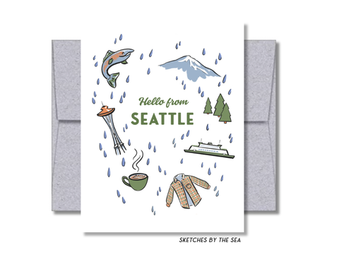 Hello From Seattle Card C125