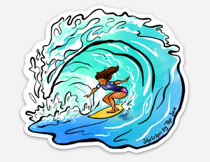Surfer Girl Sticker