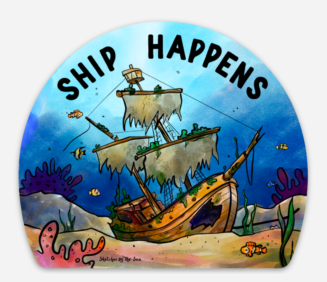 Ship Happens Sticker