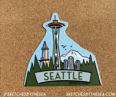 Seattle & Space Needle Sticker ST852