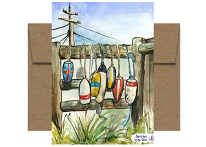 Buoys and Fenders, Watercolor Card WC522