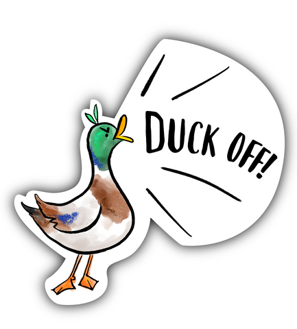 Duck Off! Mallard Sticker ST809