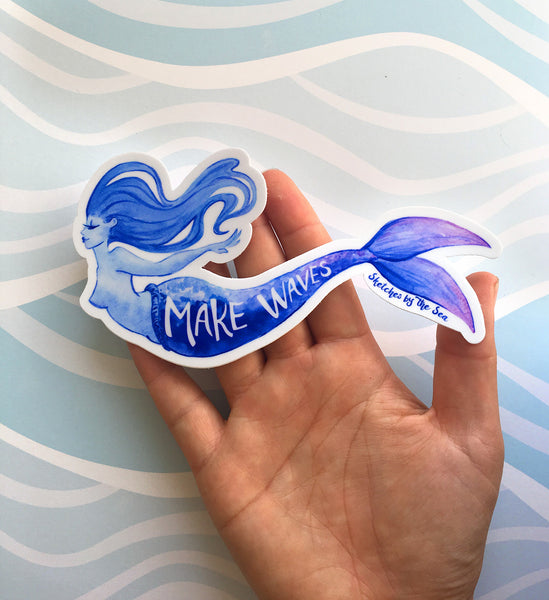 Make Waves Mermaid Sticker ST825