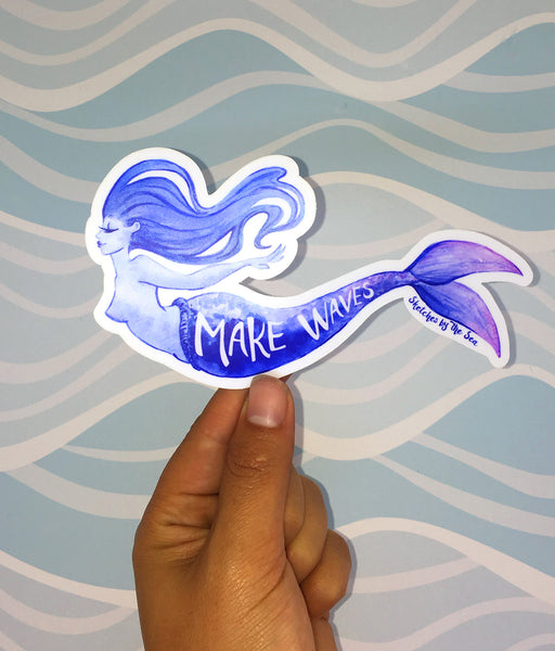 Make Waves Mermaid Sticker ST825