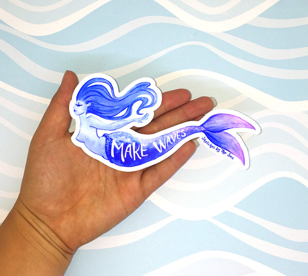 Make Waves Mermaid Sticker ST825