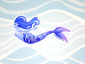 Make Waves Mermaid Sticker ST825