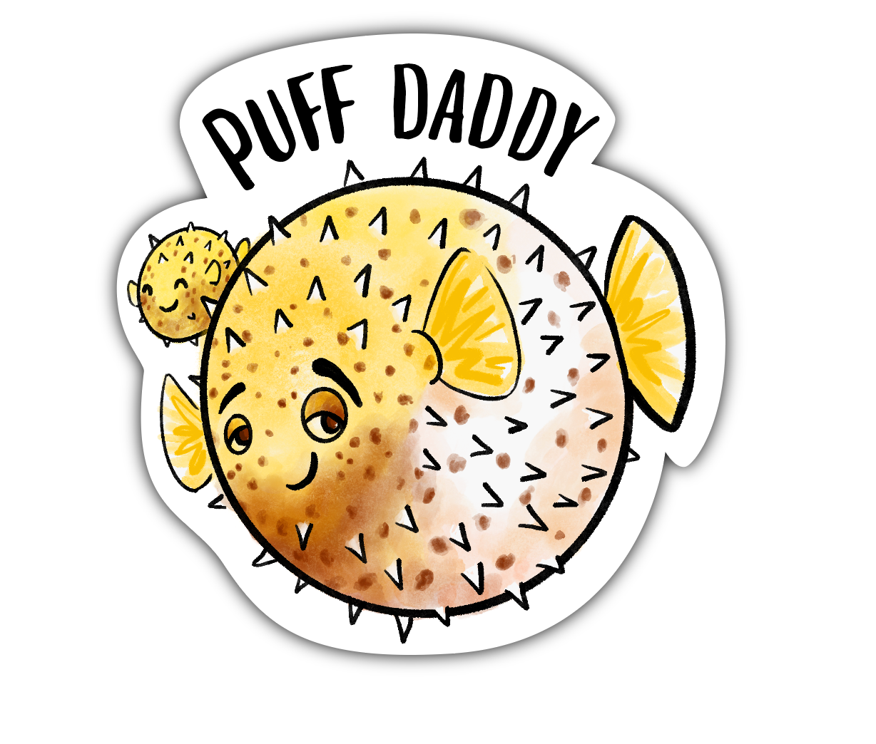 Puff Daddy Pufferfish Sticker ST816