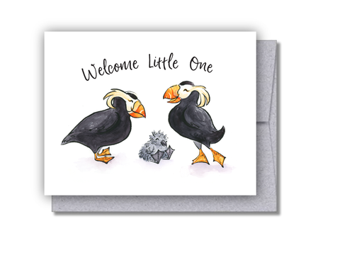 Welcome Little One Tufted Puffin Card C108