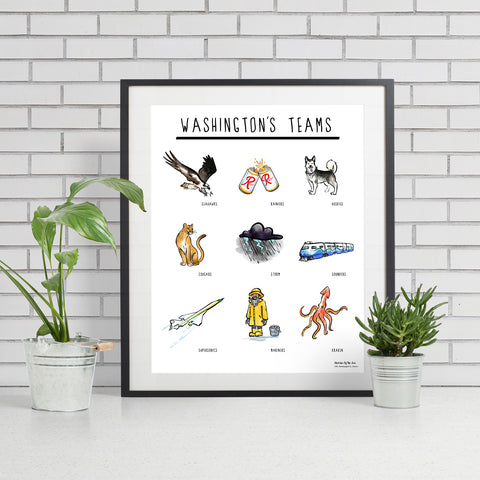 Washington's Sports Art Print