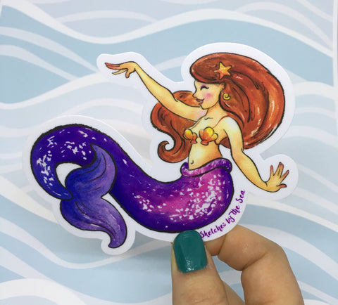 Violet Mermaid Sticker ST822