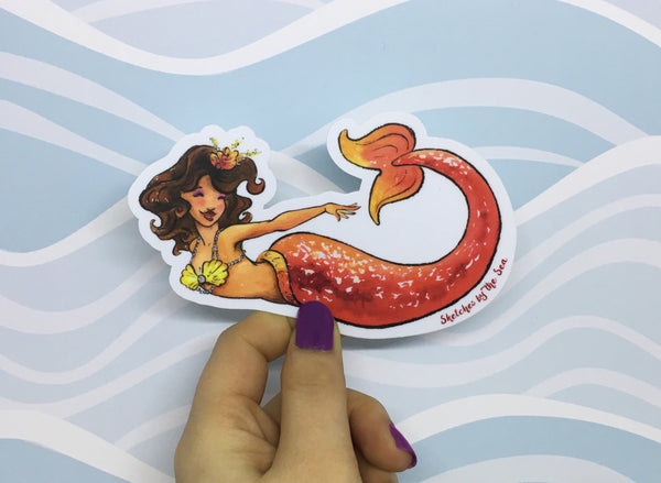 Ruby Mermaid Sticker ST821