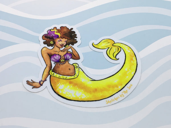 Topaz Mermaid Sticker ST824