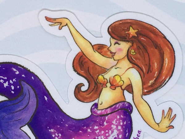 Violet Mermaid Sticker ST822