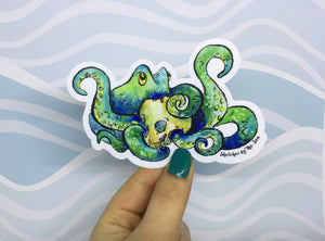 Octopus and Skull Sticker ST801