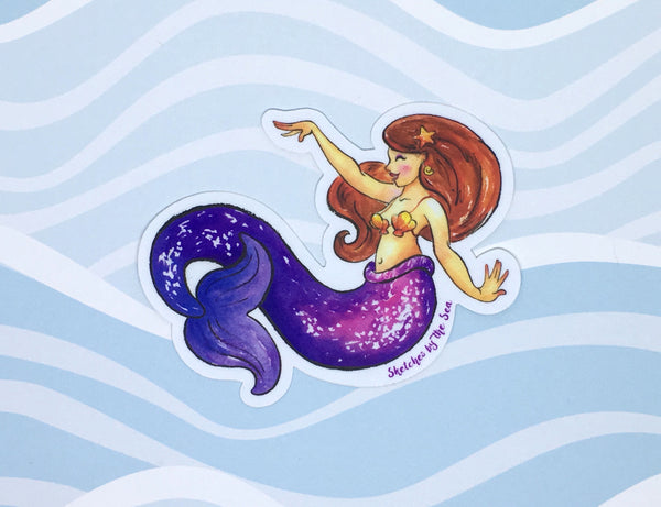 Violet Mermaid Sticker ST822