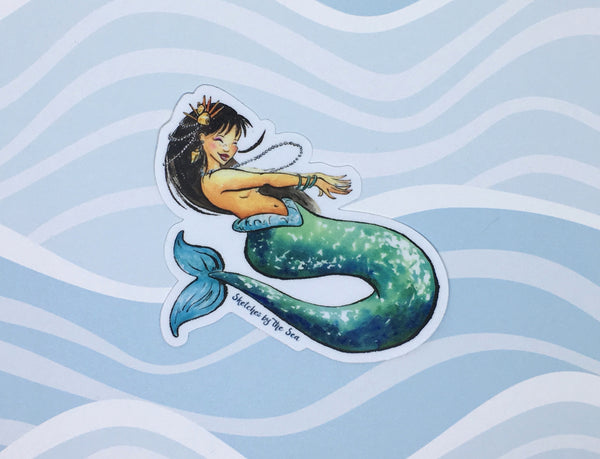 Jade Mermaid Sticker ST823