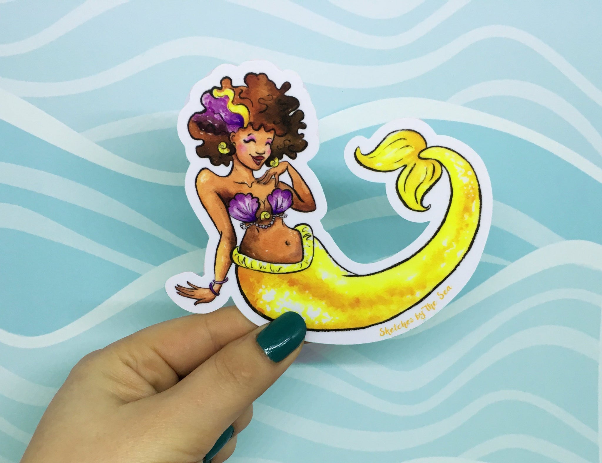 Topaz Mermaid Sticker ST824