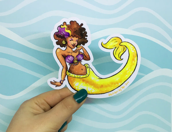 Topaz Mermaid Sticker ST824
