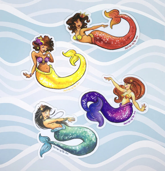 Jade Mermaid Sticker ST823