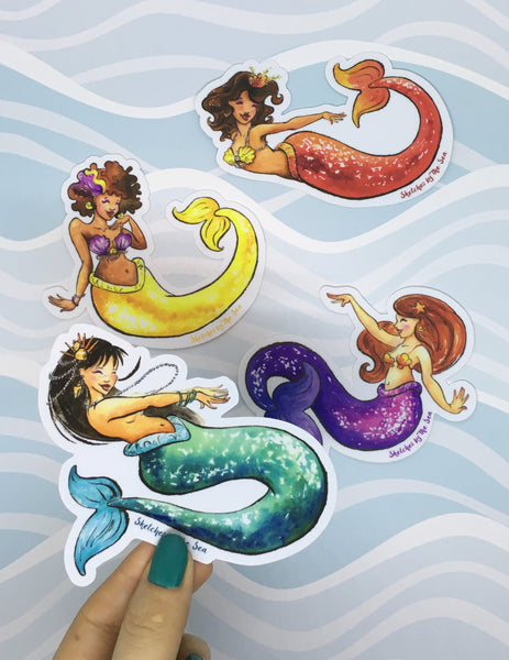 Jade Mermaid Sticker ST823