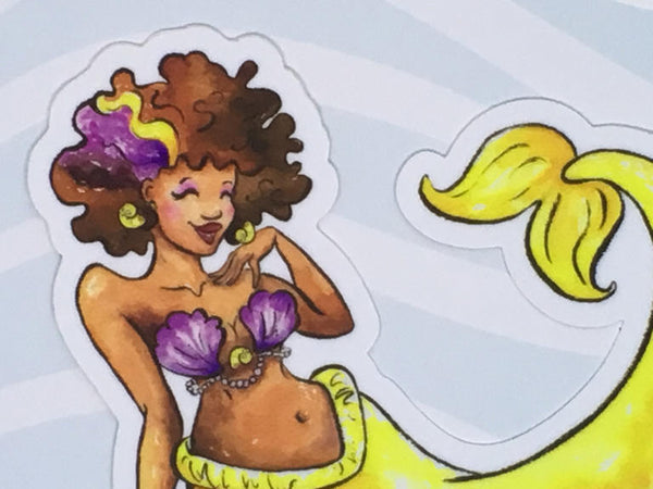 Topaz Mermaid Sticker ST824
