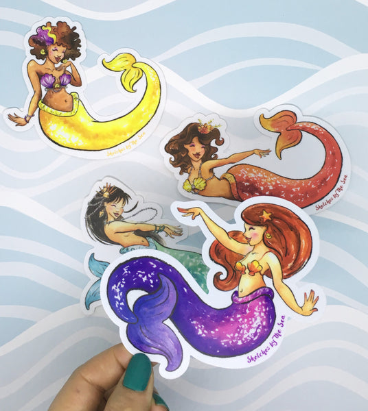 Violet Mermaid Sticker ST822