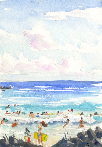 Boogie Boarding Central Kauai Print